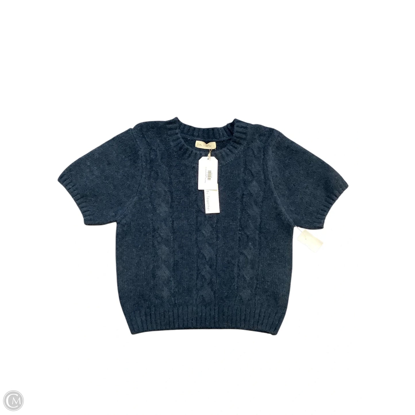 Sweater Short Sleeve By By Together In Blue, Size: S