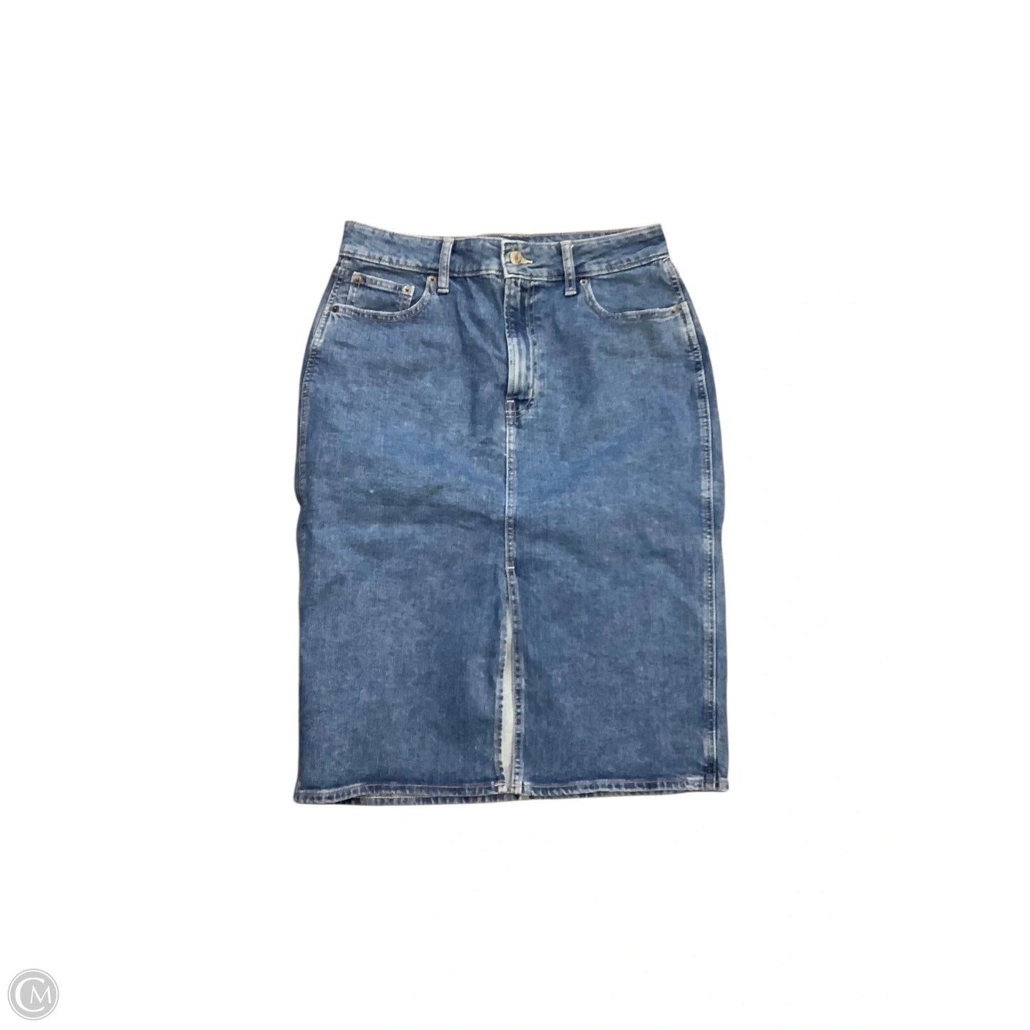 Skirt Midi By Gap In Blue Denim, Size: 10