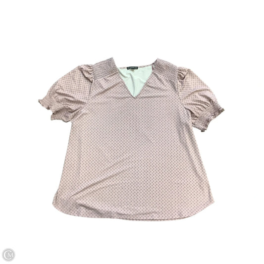 Top Short Sleeve By Adrianna Papell In Pink, Size: 2x