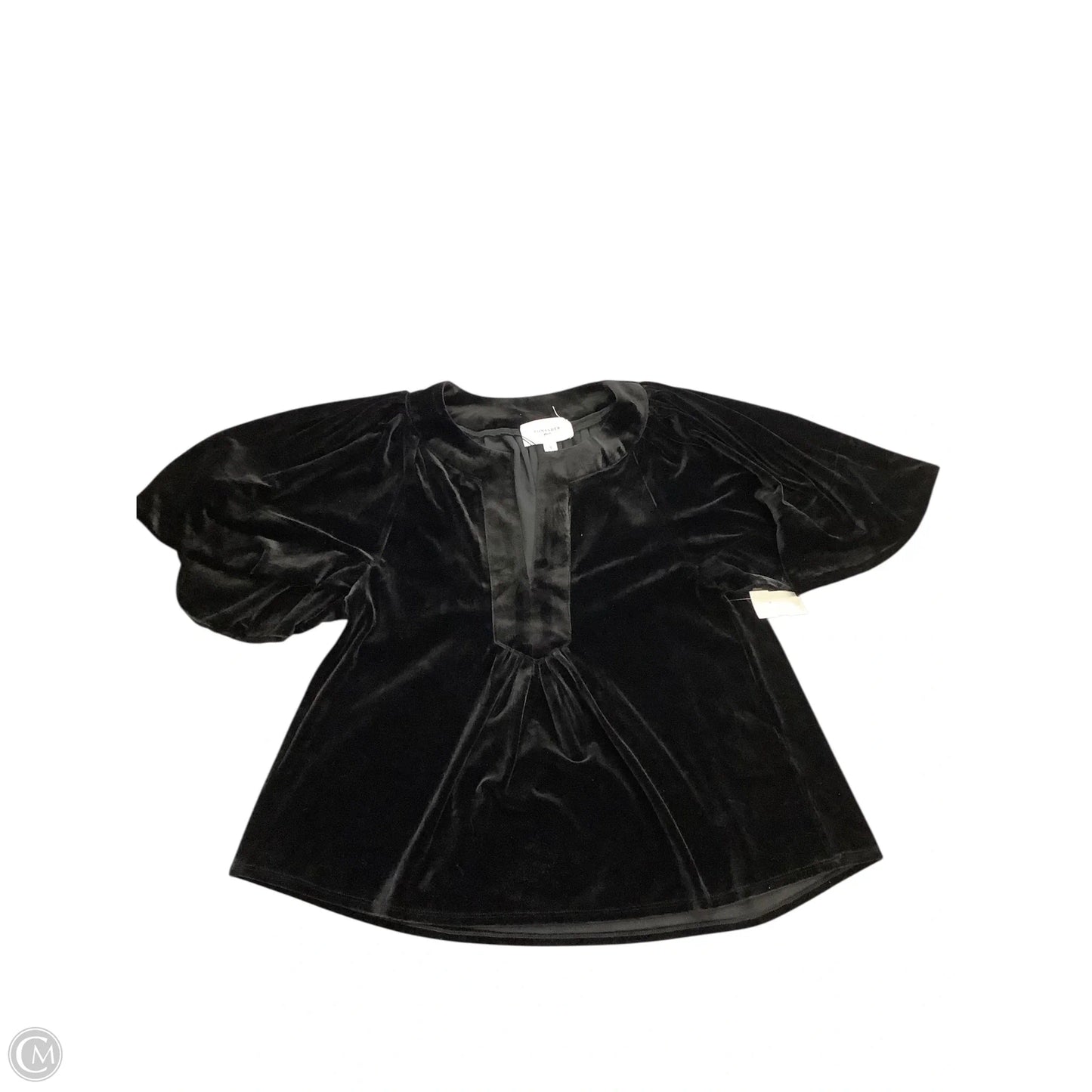 Blouse Short Sleeve By Pomander Place In Black, Size: S