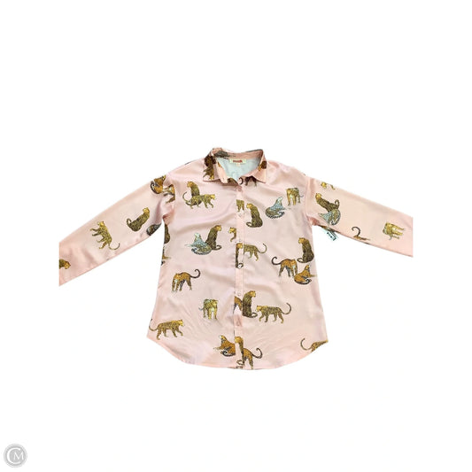 Blouse Long Sleeve By Mazik In Pink, Size: S