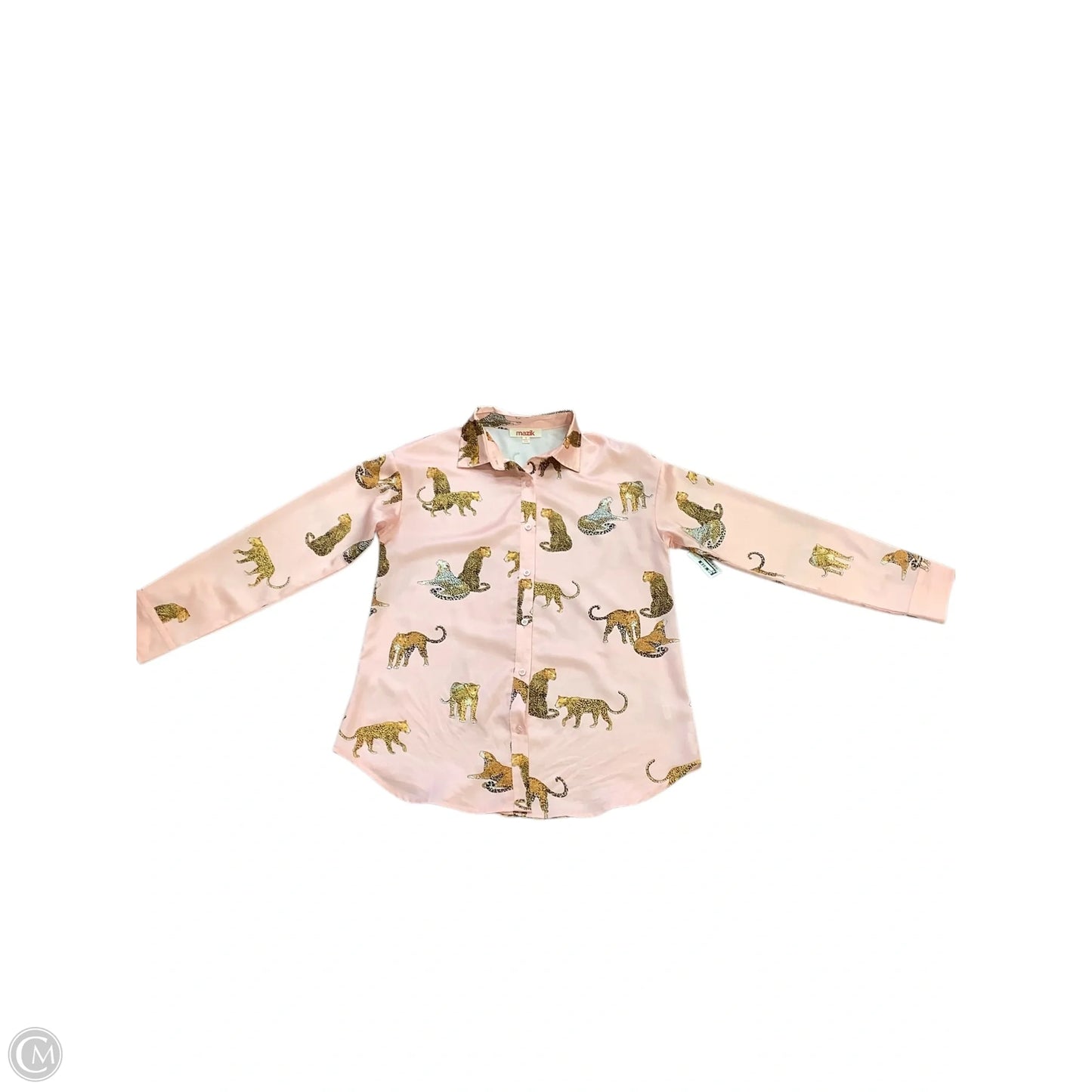 Blouse Long Sleeve By Mazik In Pink, Size: S