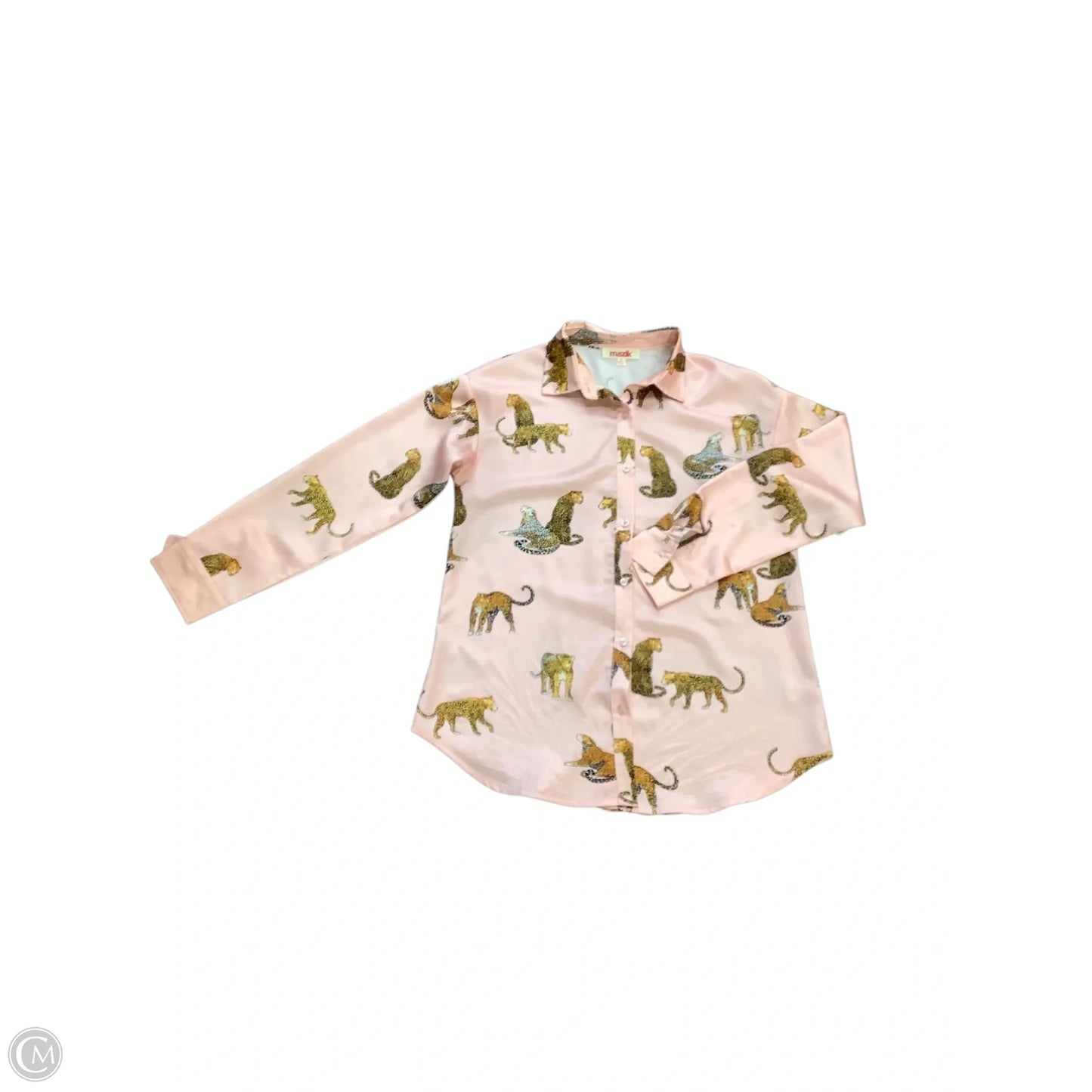 Blouse Long Sleeve By Mazik In Pink, Size: S