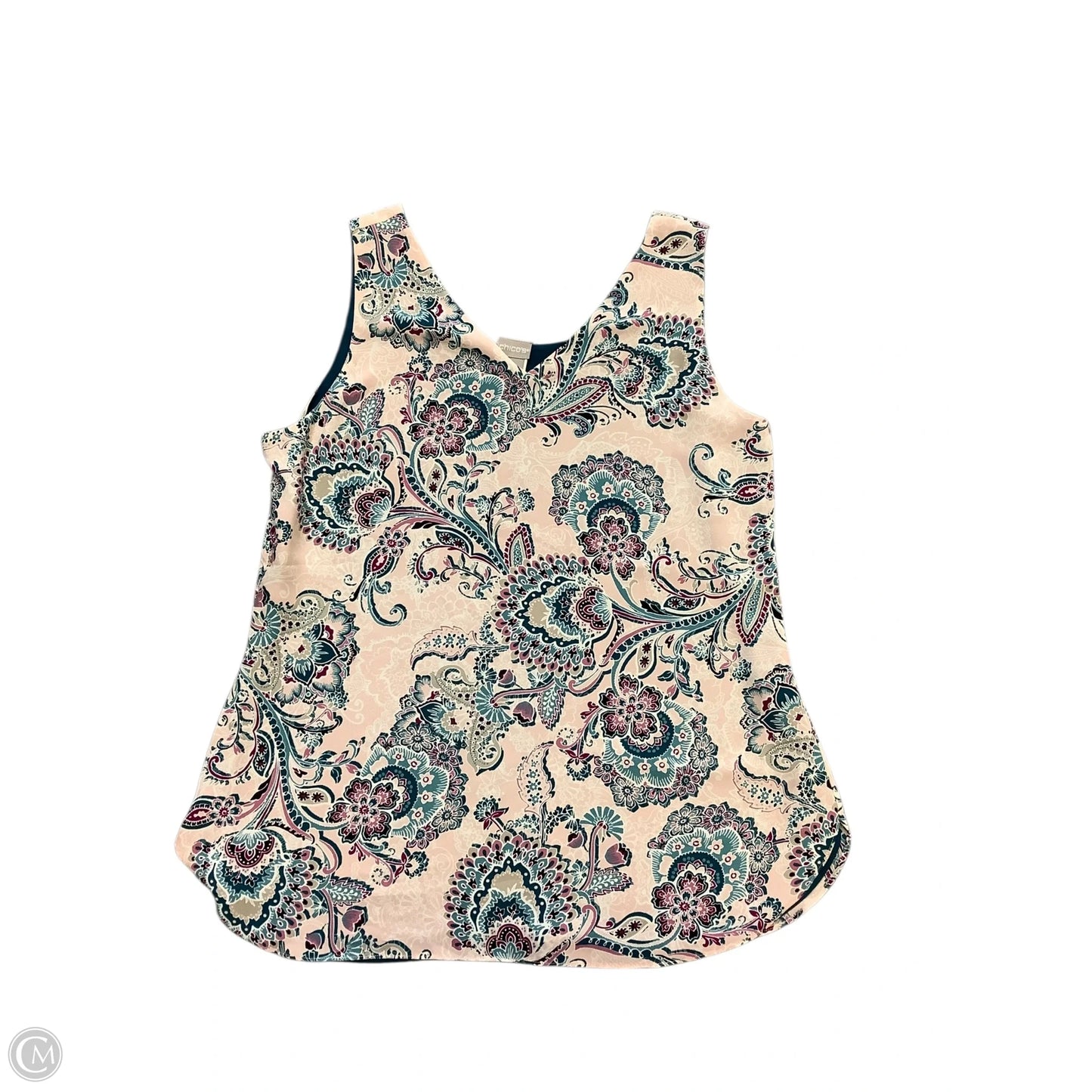Blouse Sleeveless By Chicos In Teal, Size: M
