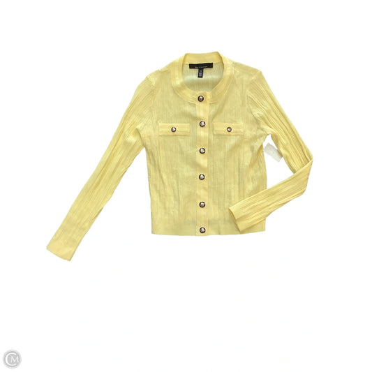 Cardigan By White House Black Market In Yellow, Size: Xs
