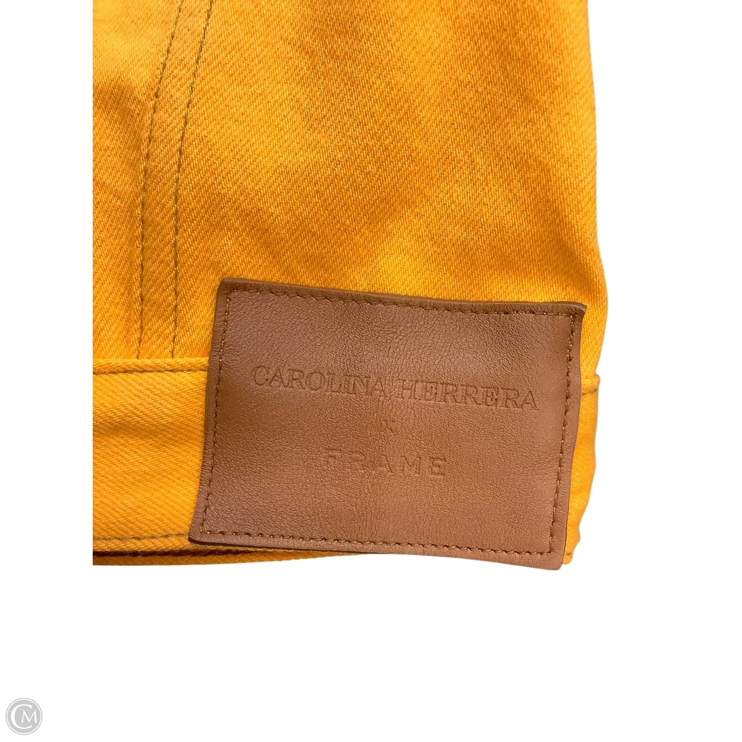 Jacket Denim By Frame In Orange, Size: L