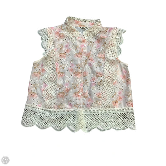 Blouse Sleeveless By Ultra Pink In Pink, Size: L