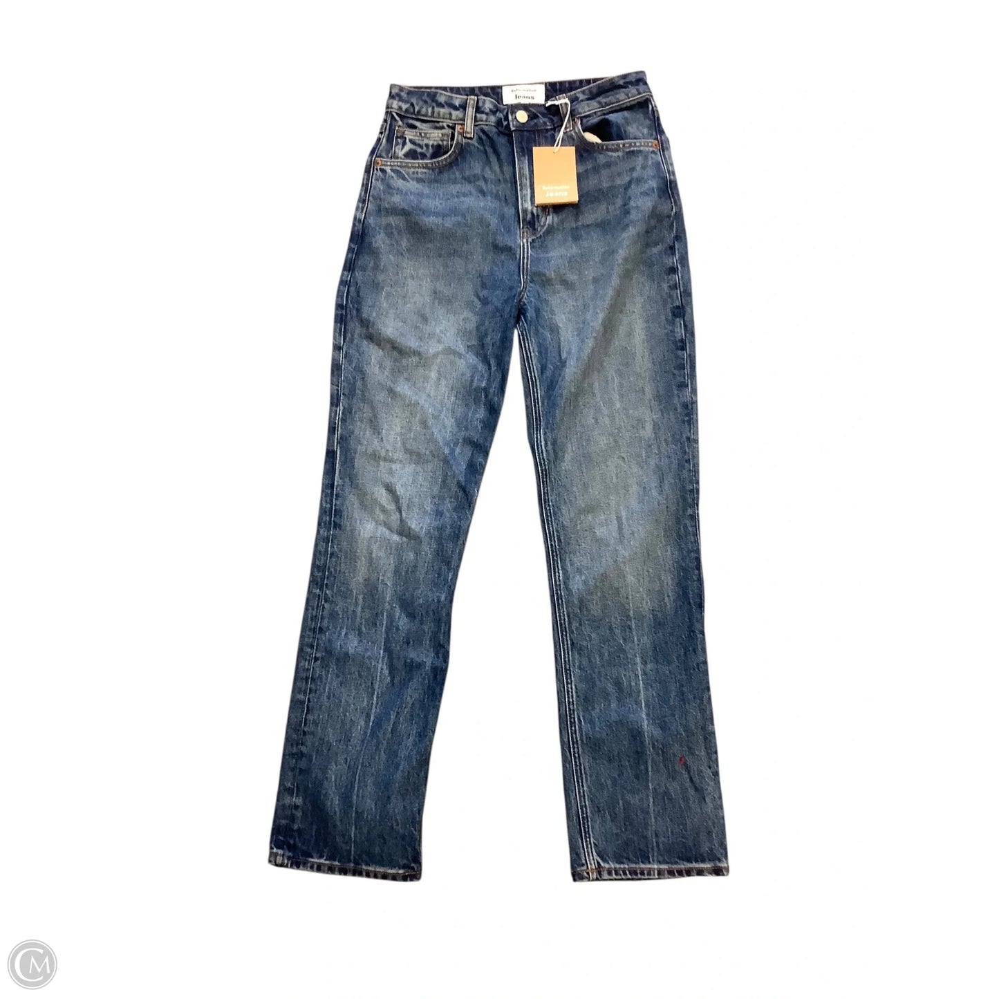 Jeans Straight By Reformation In Blue Denim, Size: 8 (29)