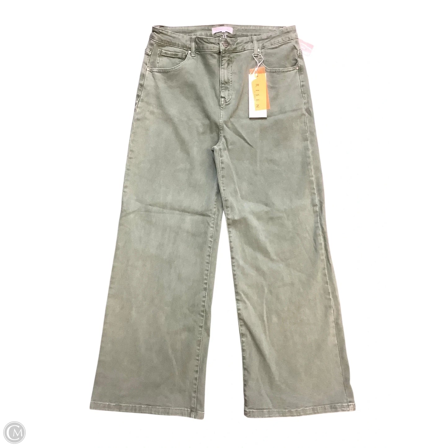 Jeans Wide Leg By Risen In Green, Size: 2x