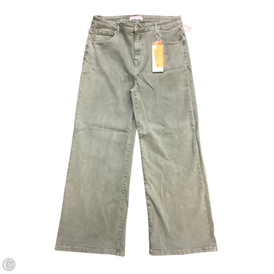 Jeans Wide Leg By Risen In Green, Size: 2x