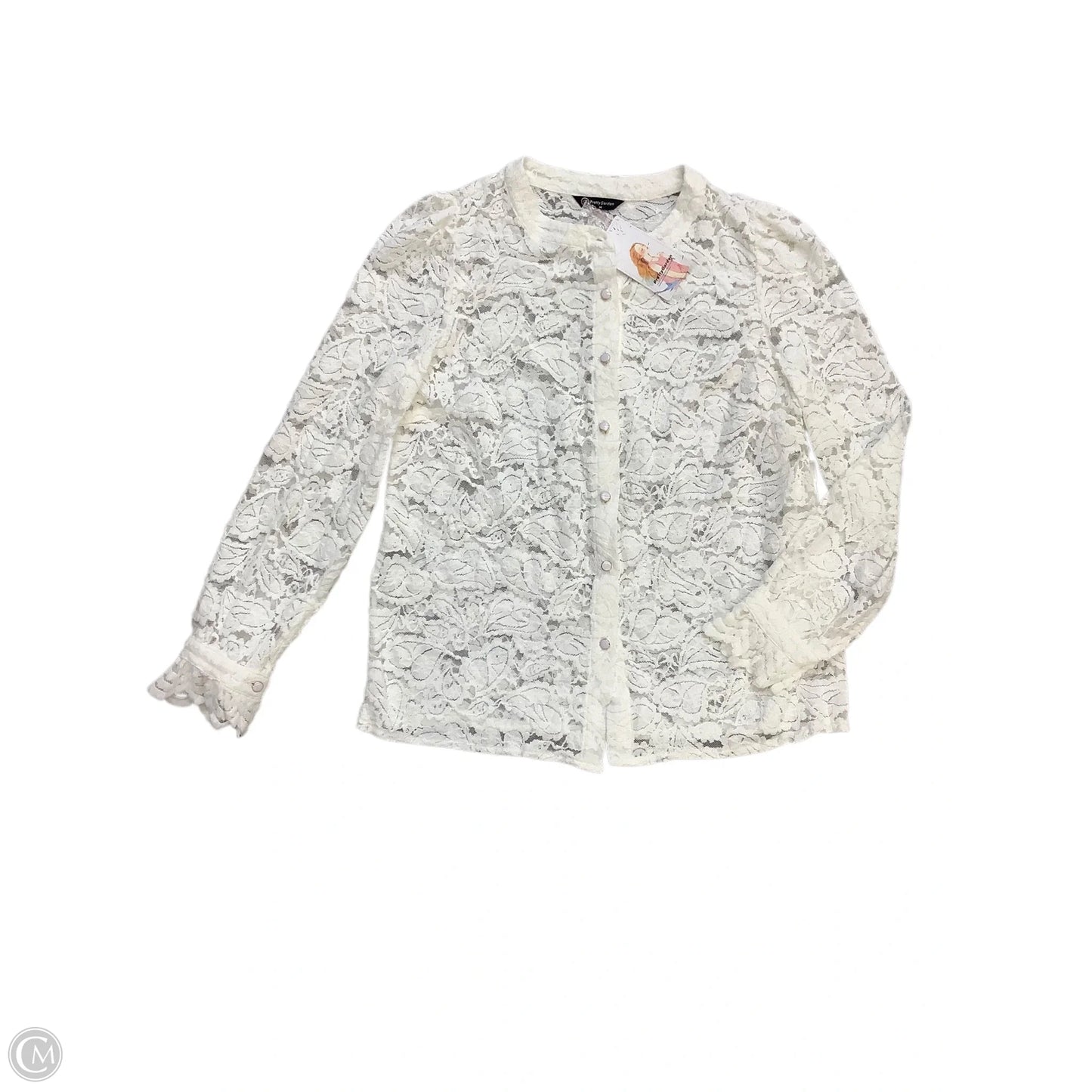 Blouse Long Sleeve By Prettygarden In White, Size: M