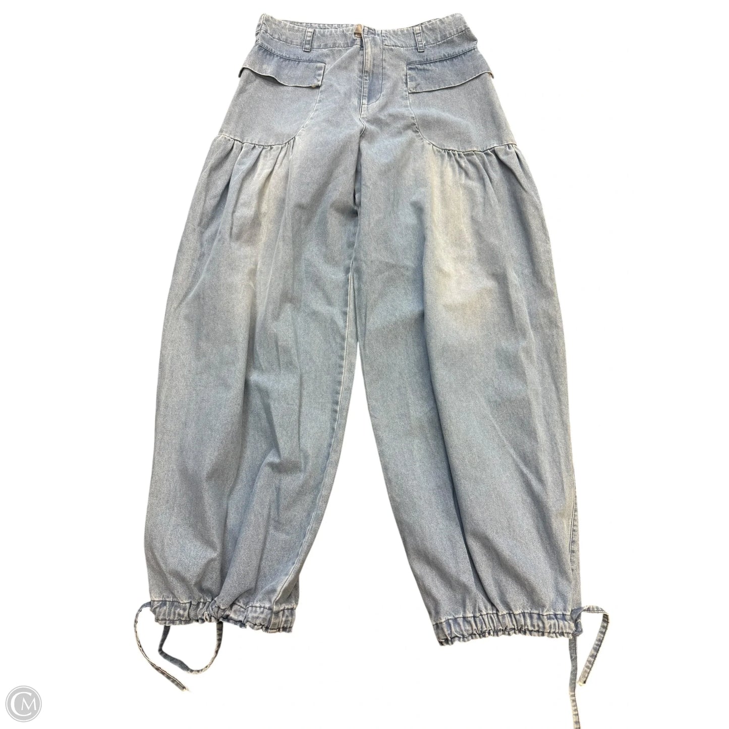 Jeans Wide Leg By Cme In Blue Denim, Size: L