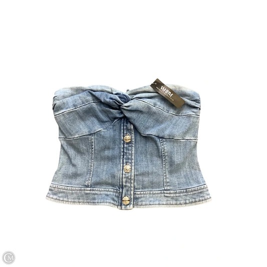 Top Sleeveless By White House Black Market In Blue Denim, Size: 0