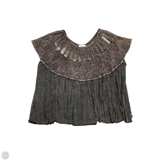 Top Short Sleeve By Oli & Hali In Brown, Size: Osfm