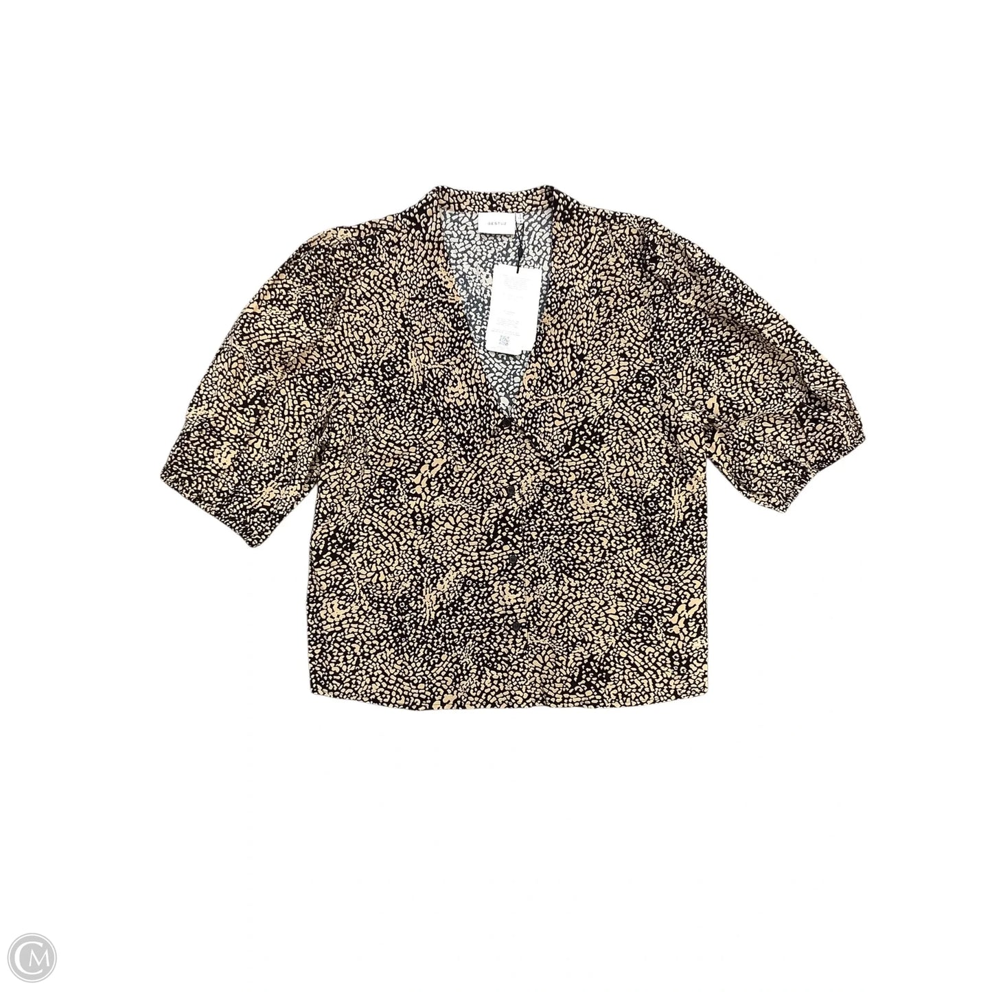 Blouse Short Sleeve By Cma In Black, Size: M
