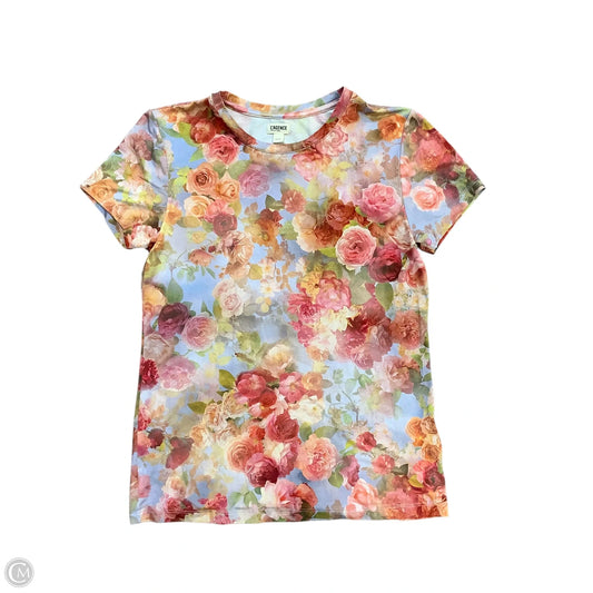 Top Short Sleeve By L Agence In Floral Print, Size: M