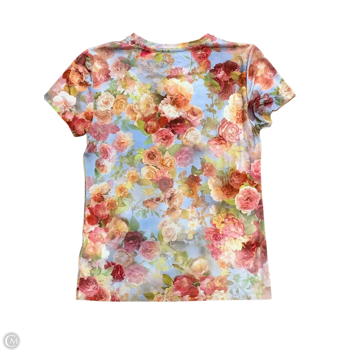 Top Short Sleeve By L Agence In Floral Print, Size: M
