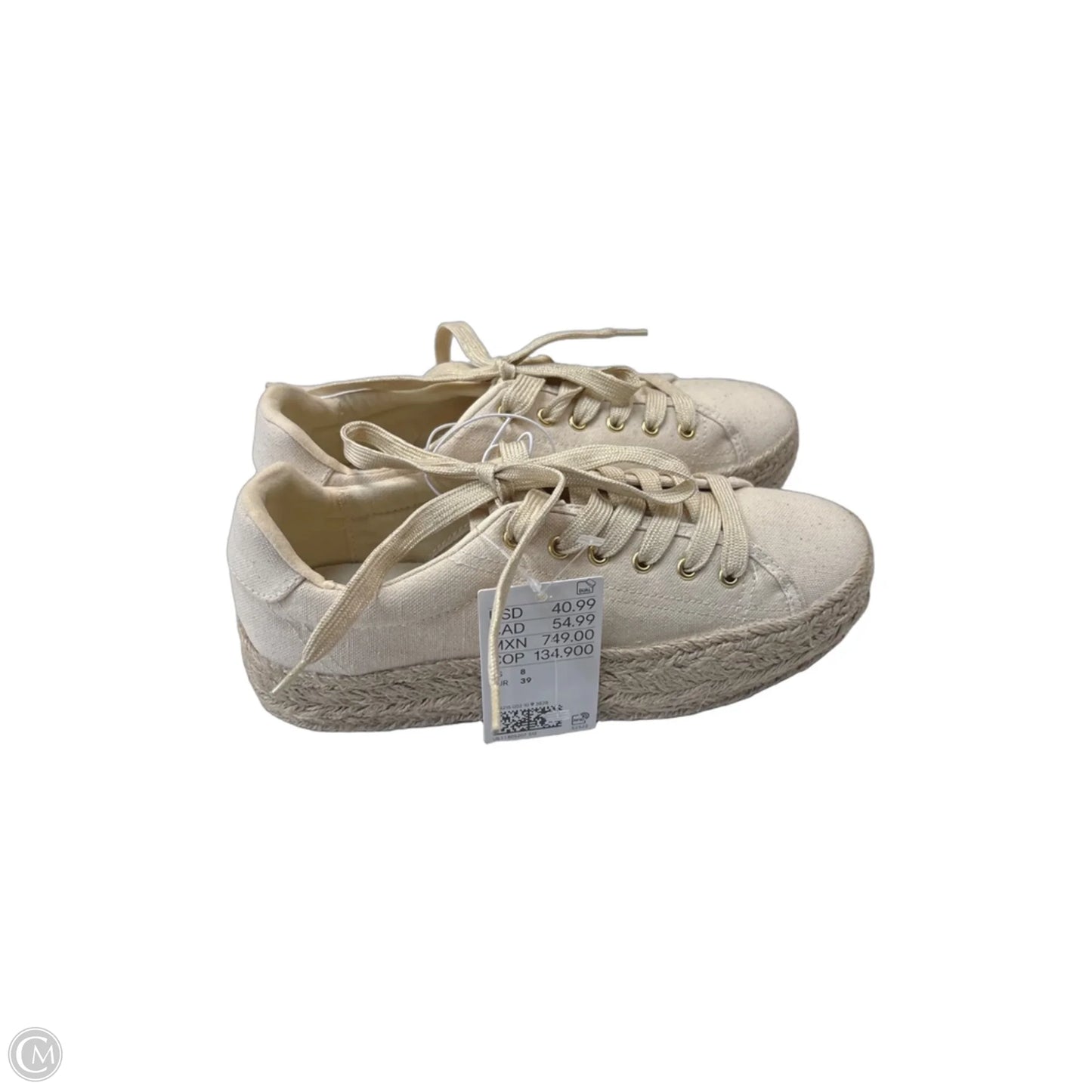 Shoes Sneakers By H&m In Cream, Size: 8