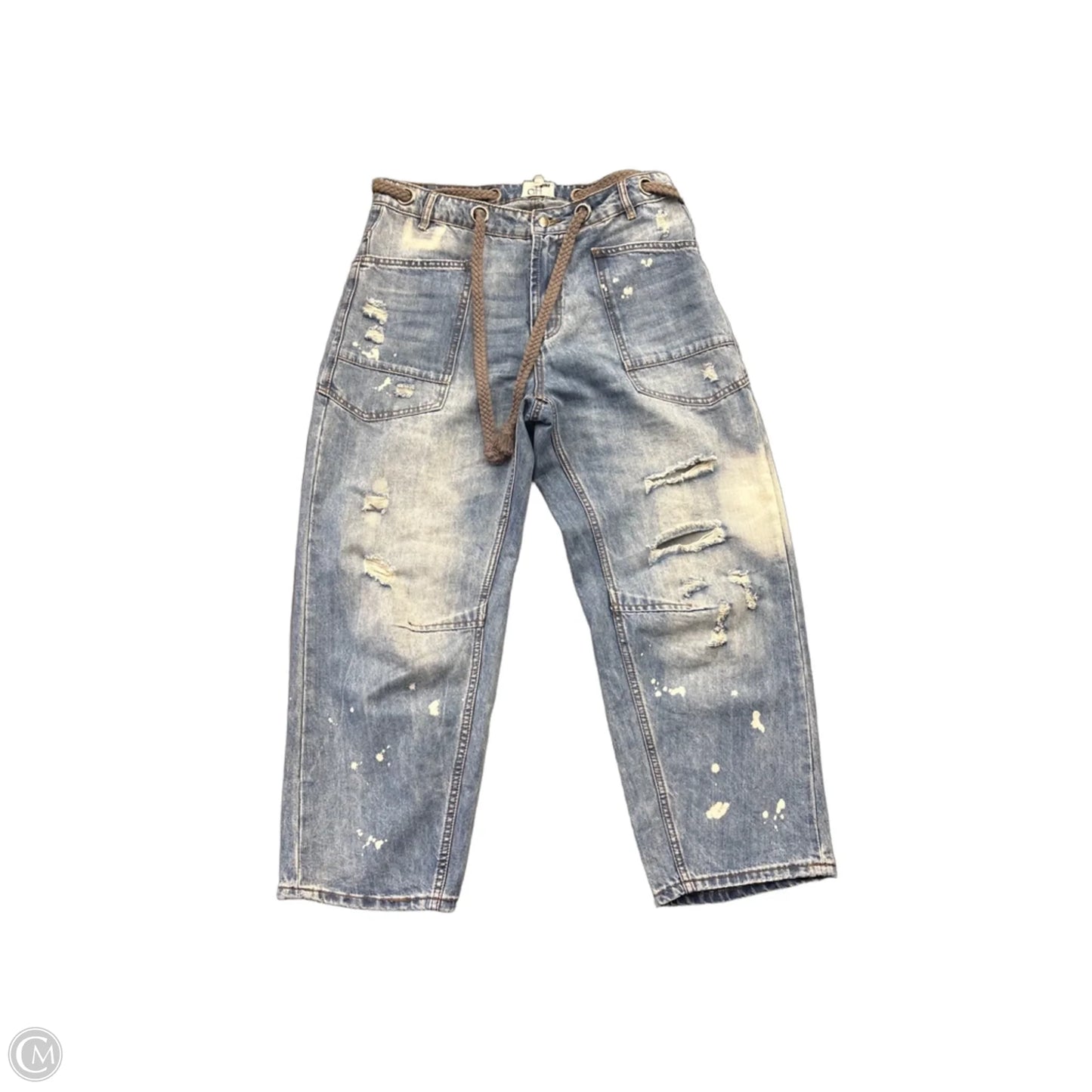 Jeans Wide Leg By Oli & Hali In Blue Denim, Size: L