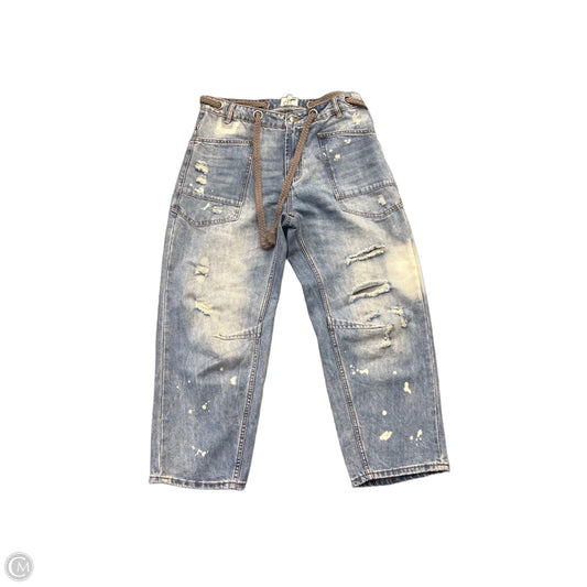 Jeans Wide Leg By Oli & Hali In Blue Denim, Size: L