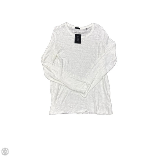 Top Long Sleeve By Atm In White, Size: L