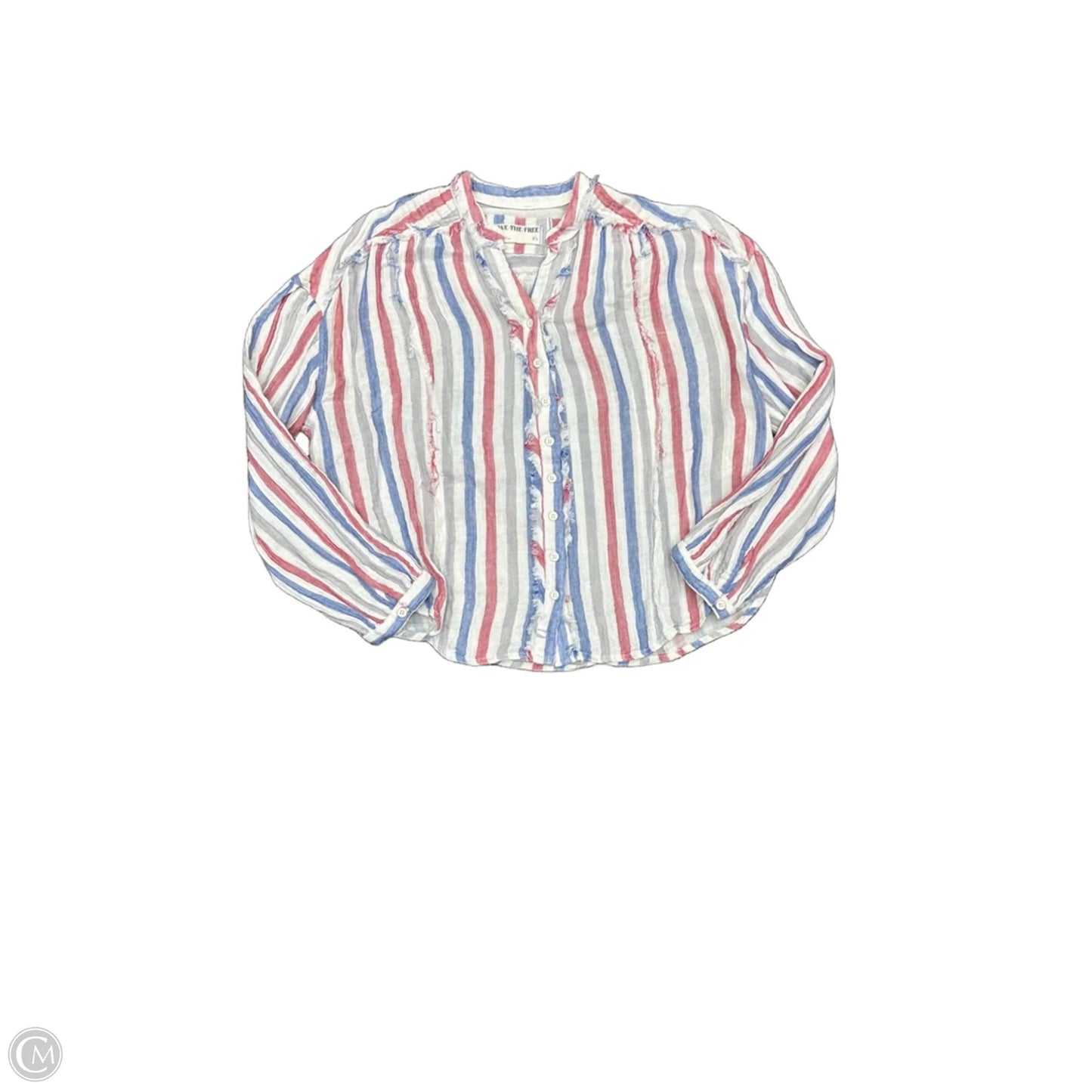 Top Long Sleeve By We The Free In Striped Pattern, Size: Xs