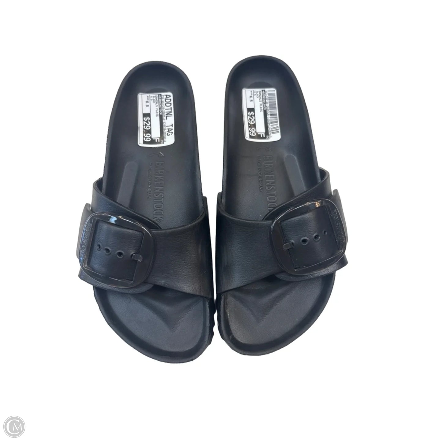 Sandals Flats By Birkenstock In Black, Size: 6.5