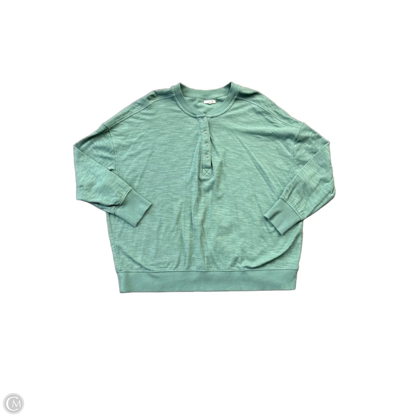 Top Long Sleeve Basic By Maurices In Green, Size: 2x