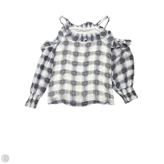 Top Long Sleeve By Willow & Root In Plaid Pattern, Size: S