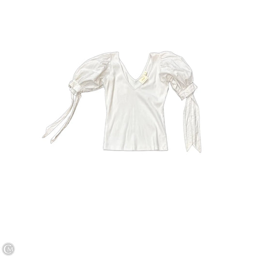 Top Short Sleeve By Maeve In Blue & White, Size: Xs