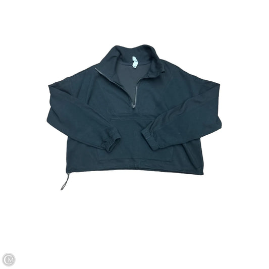 Athletic Top Long Sleeve Collar By 90 Degrees By Reflex In Black, Size: L