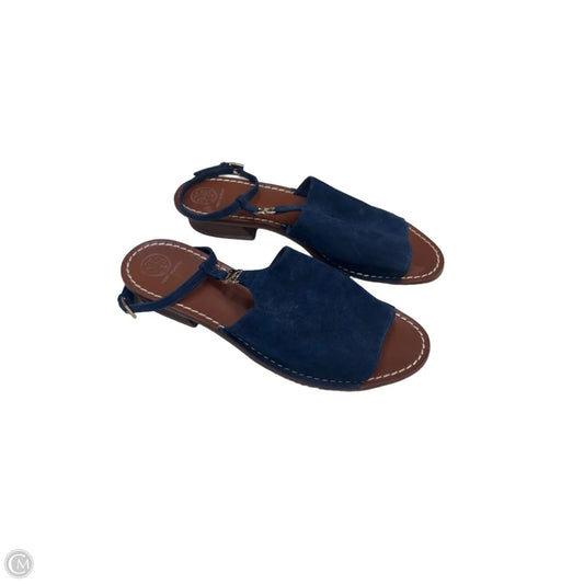 Sandals Designer By Tory Burch In Navy, Size: 10