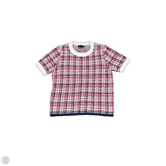 Sweater Short Sleeve By Ann Taylor In Blue & Pink, Size: M