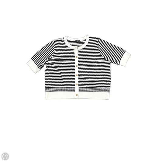 Sweater Short Sleeve By Adrianna Papell In Striped Pattern, Size: Xl