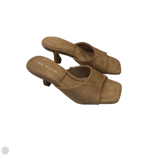 Sandals Heels Kitten By Anne Klein In Tan, Size: 7