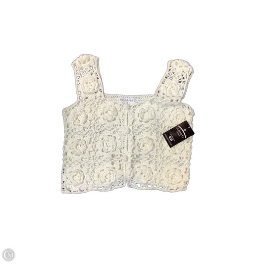 Vest Sweater By Cmc In White, Size: S