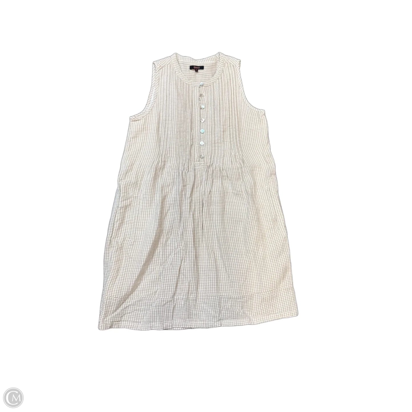 Dress Casual Short By Quince In Tan & White, Size: M