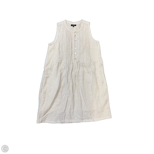 Dress Casual Short By Quince In Tan & White, Size: M