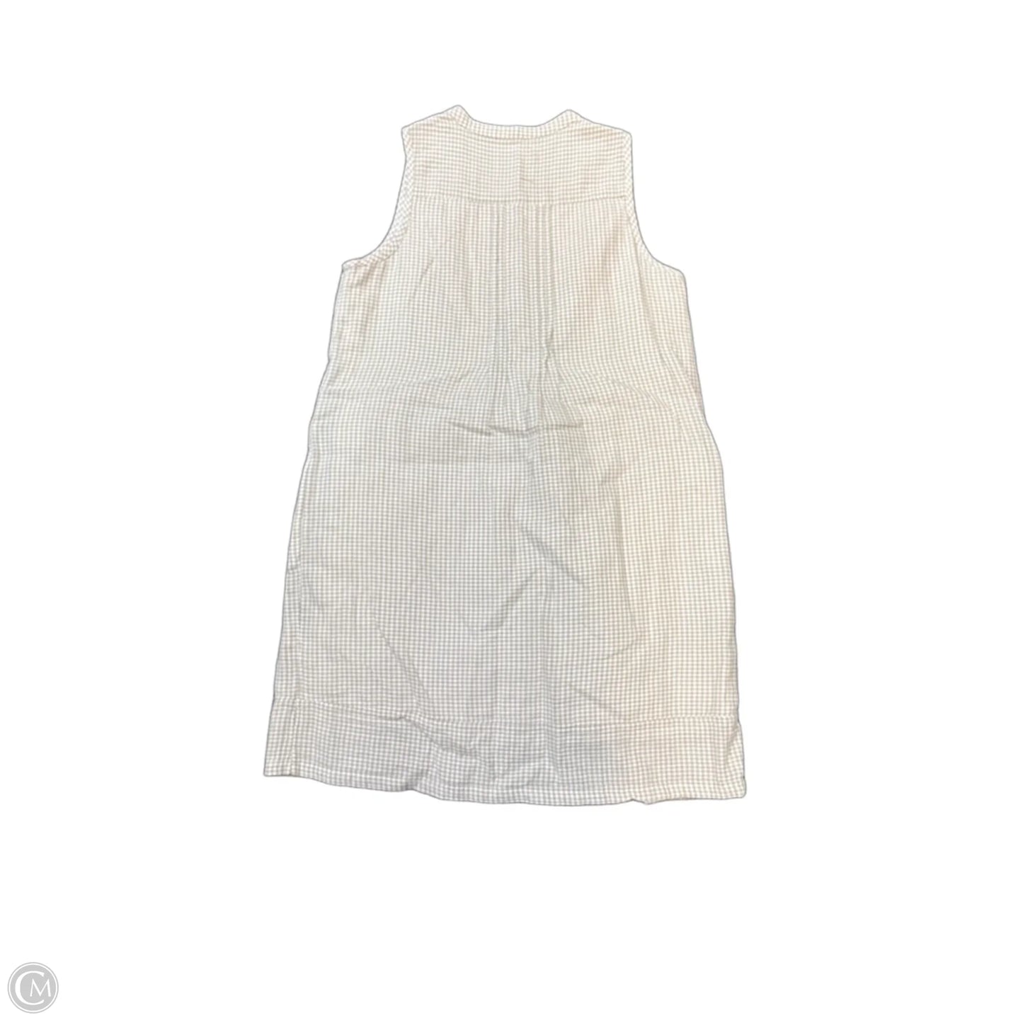 Dress Casual Short By Quince In Tan & White, Size: M