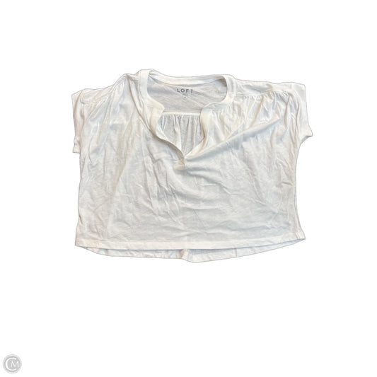 Top Short Sleeve By Loft In White, Size: M