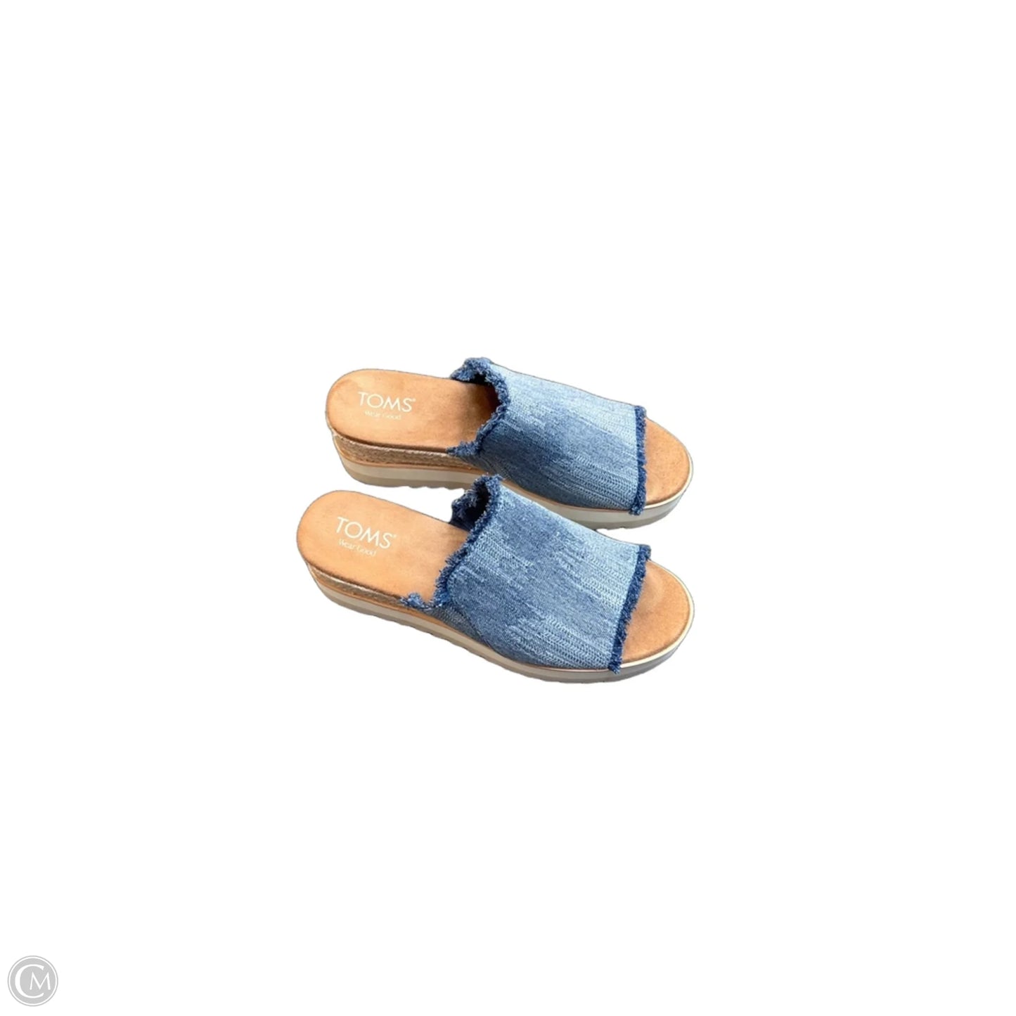 Sandals Flats By Toms In Blue, Size: 8.5