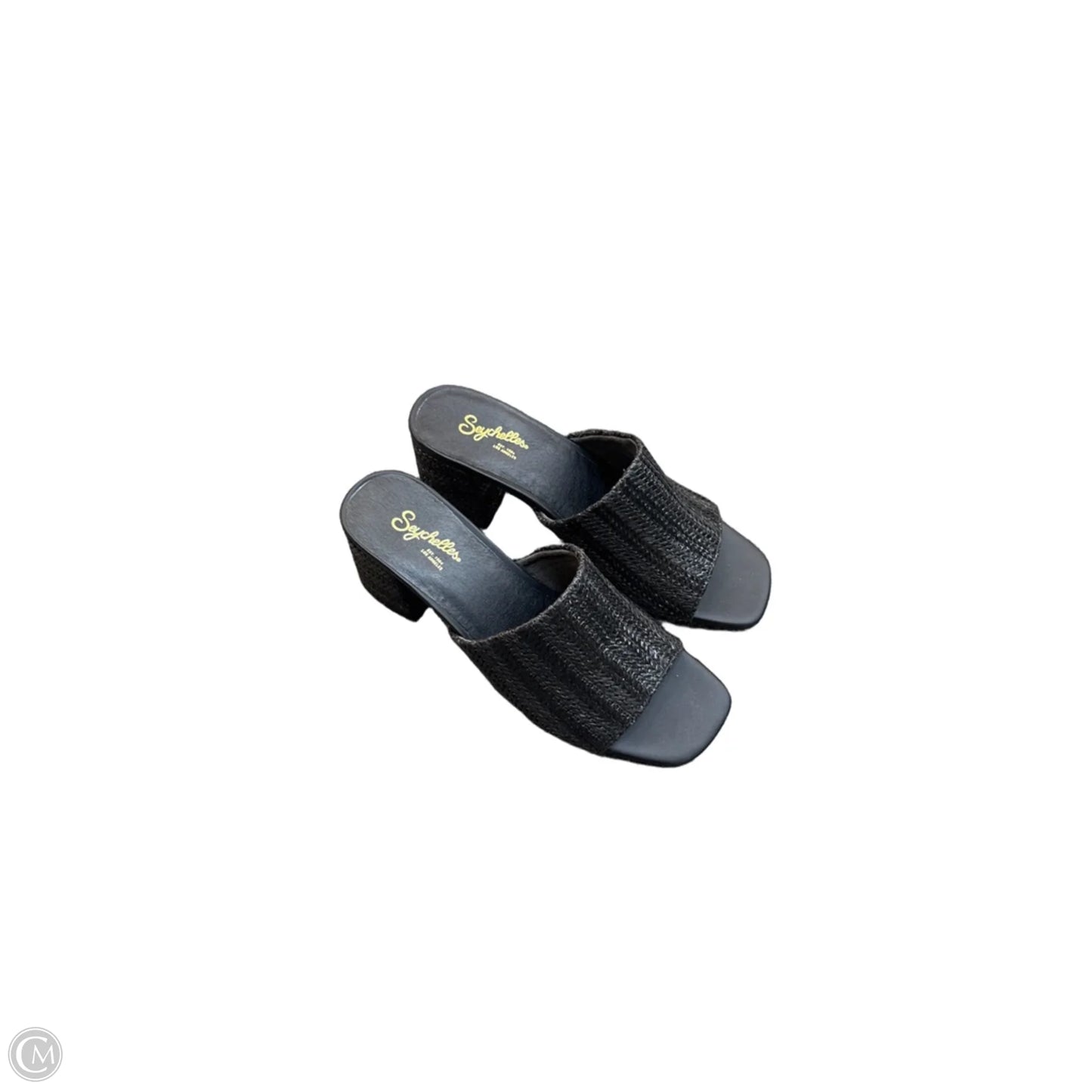 Sandals Heels Block By Seychelles In Black & Brown, Size: 8.5