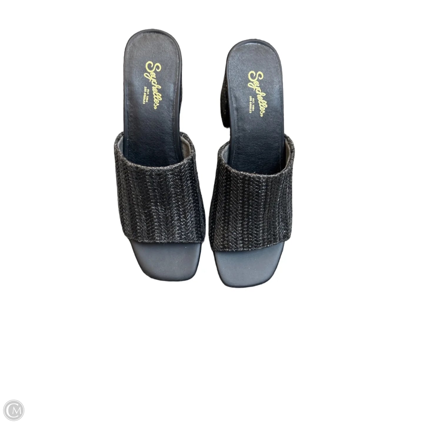 Sandals Heels Block By Seychelles In Black & Brown, Size: 8.5