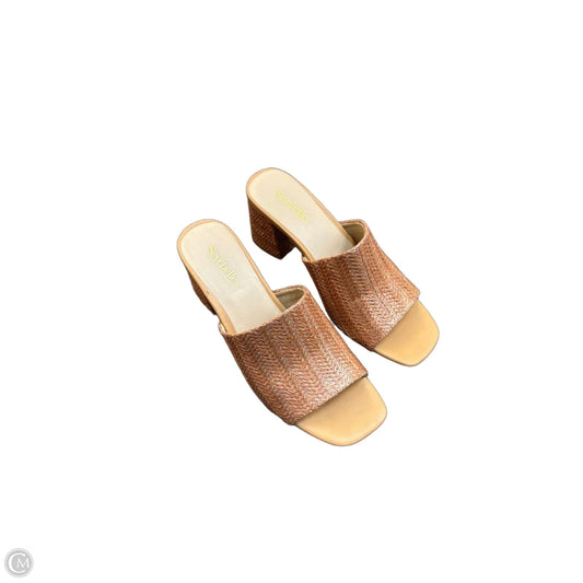 Sandals Heels Block By Seychelles In Black & Brown, Size: 8.5