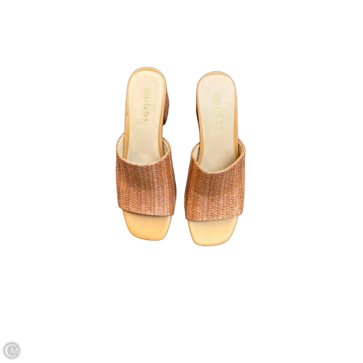 Sandals Heels Block By Seychelles In Black & Brown, Size: 8.5
