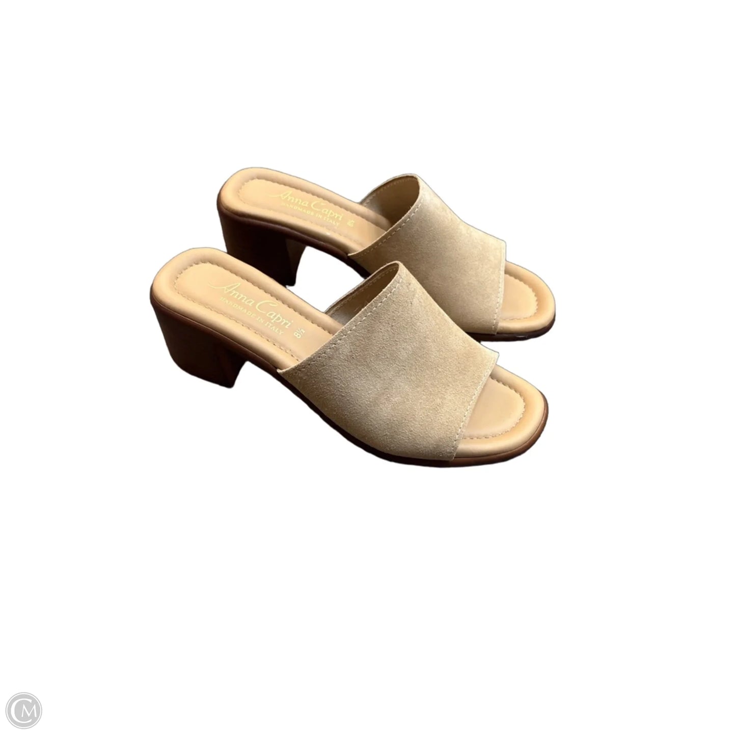 Sandals Heels Block By Cmb In Beige, Size: 8.5