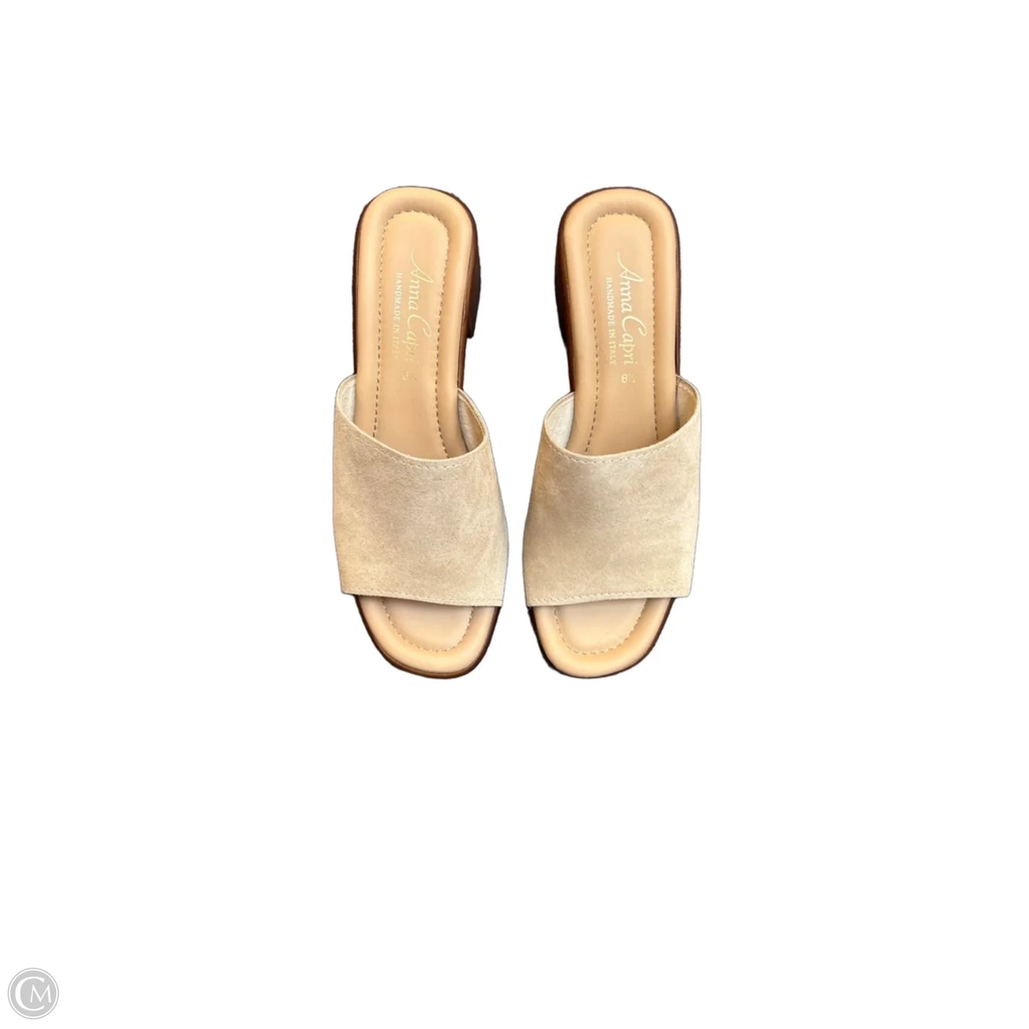 Sandals Heels Block By Cmb In Beige, Size: 8.5