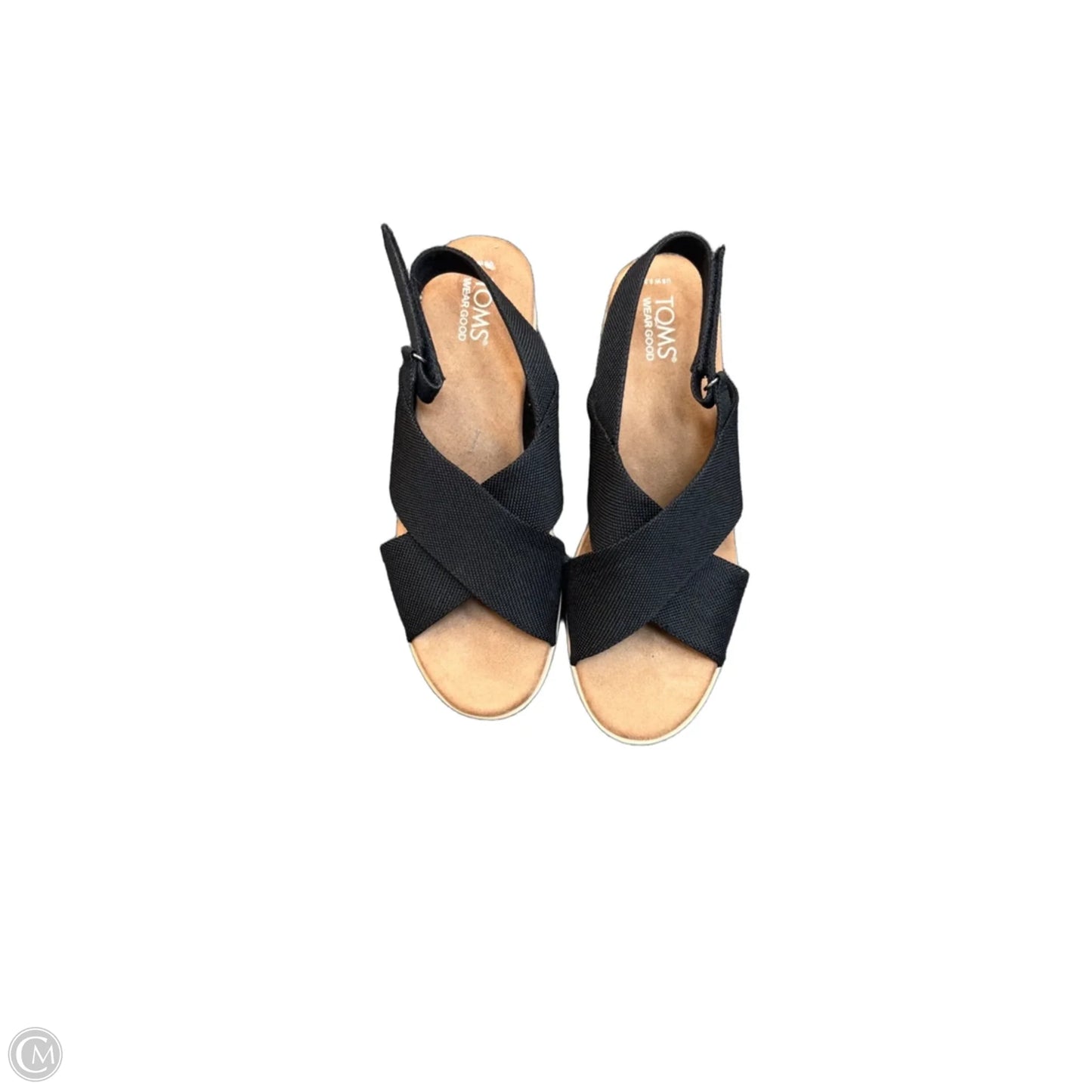 Sandals Flats By Toms In Black & Brown, Size: 8.5