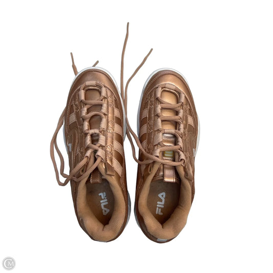 Shoes Athletic By Fila In Rose Gold, Size: 8.5