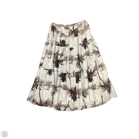 Skirt Maxi By Cal Style In Brown & Cream, Size: Xl
